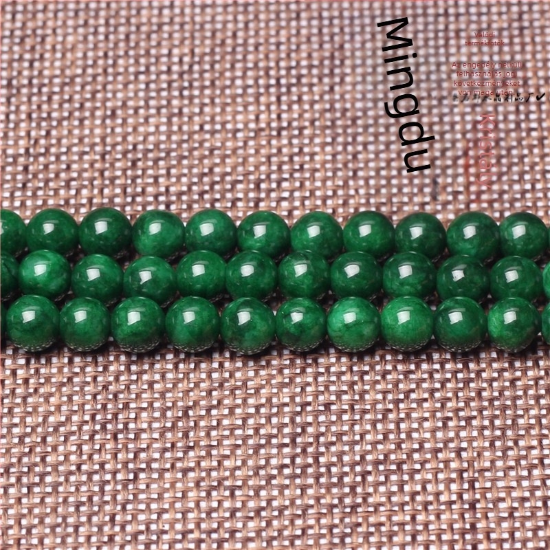 8A zöld jadeit chalcedon szabad gyöngyök DIY ékszerekhez