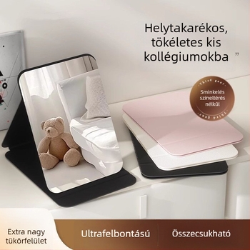Összecsukható sminktükör, HD, nagy asztali tükör iroda, kollégium és otthon, hordozható
