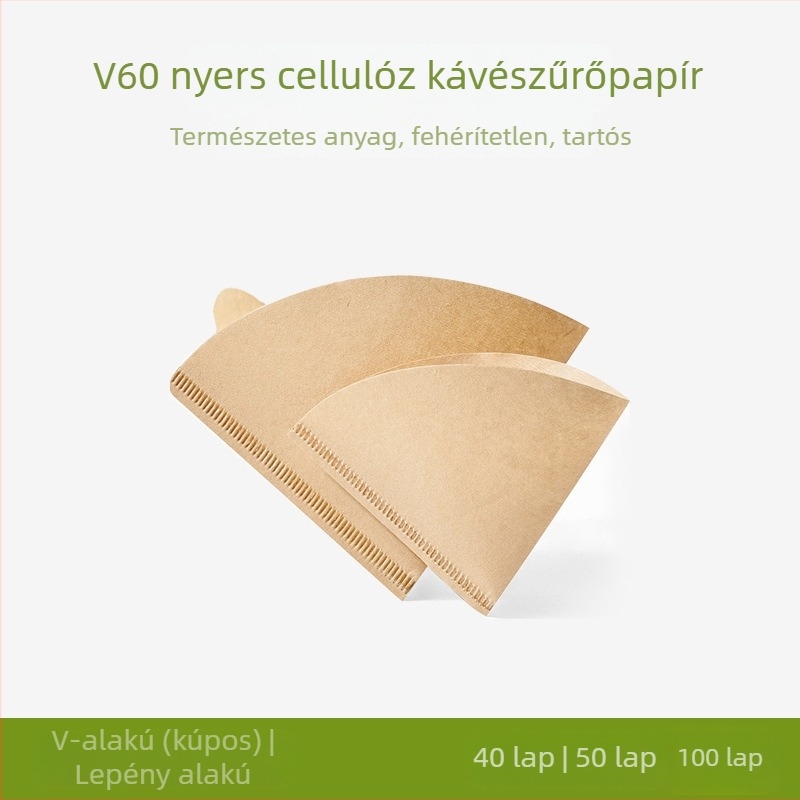 V60 kávéfilter papír – ventillátor alakú, konikus formájú, kézi leöntéses kávéhoz