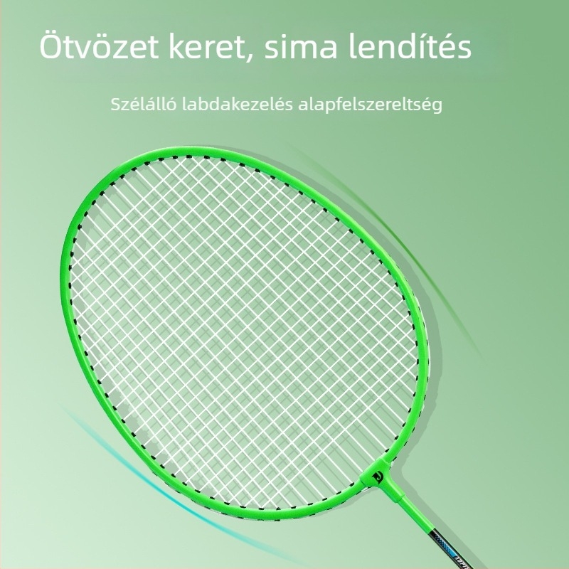 Junde 180 vasötvözetből készült tartós badmintonütő készlet felnőtteknek és gyermekeknek