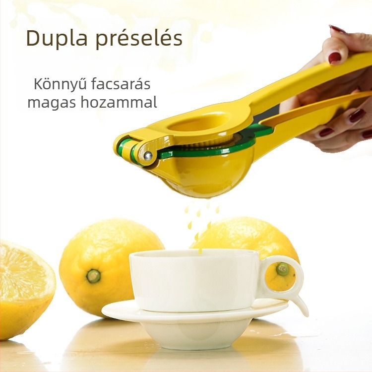 Zinkötvözetből készült háromrétegű citromprés, kézi citromprés, konyhai eszköz