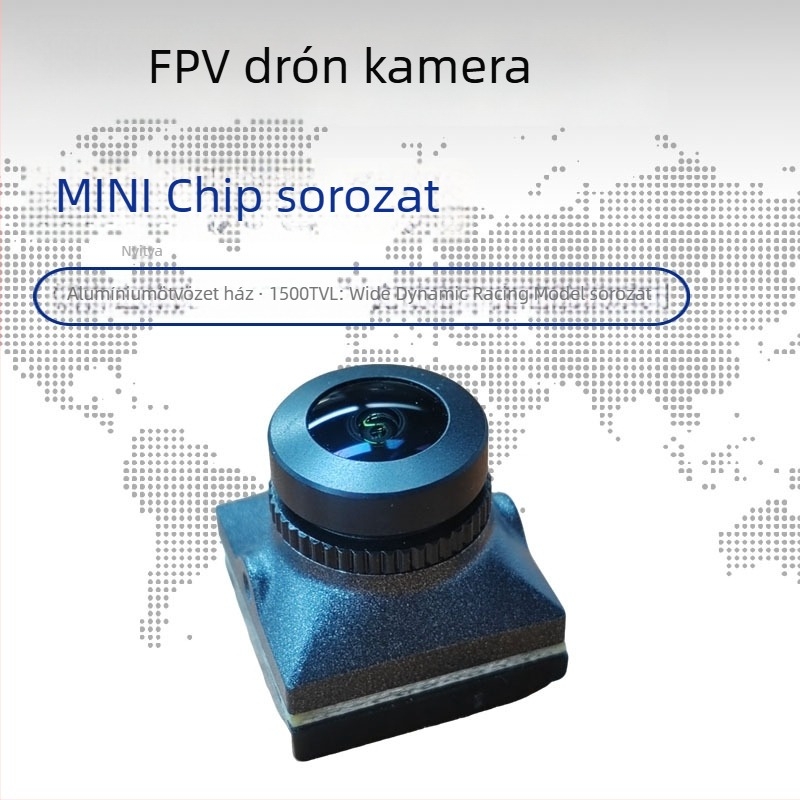 FPV ultrabő látószögű kamera drónokhoz, szenzor 1/1.8, HD, alacsony késleltetésű analóg kameramódul, objektív 2.1 mm, felbontás 1920x1080, 1500TVL