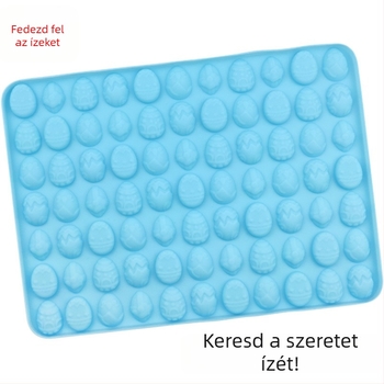 77 rekeszes szilikon tojásforma DIY süteményekhez és csokoládéhoz, téglalap alakú sütőforma
