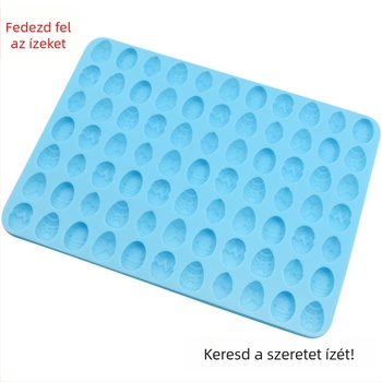 77 rekeszes szilikon tojásforma DIY süteményekhez és csokoládéhoz, téglalap alakú sütőforma