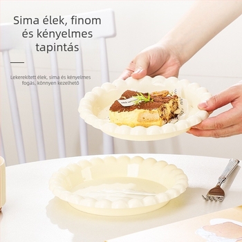 Házi használatra szánt csipkés peremű sekély tál, gyümölcstál, nasitál, kreatív reggelis tál, fűszer-/mártástál, hot pot mártásos tál