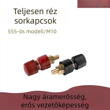 M10 terminálblokk, 555-ös típus, teljesen réz tápcsatlakozó inverteres hegesztőgéphez