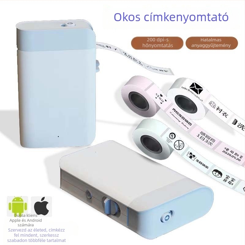 WP9510 Bluetooth hordozható címkenyomtató okostelefonokhoz - mini hőnyomtató címkékhez