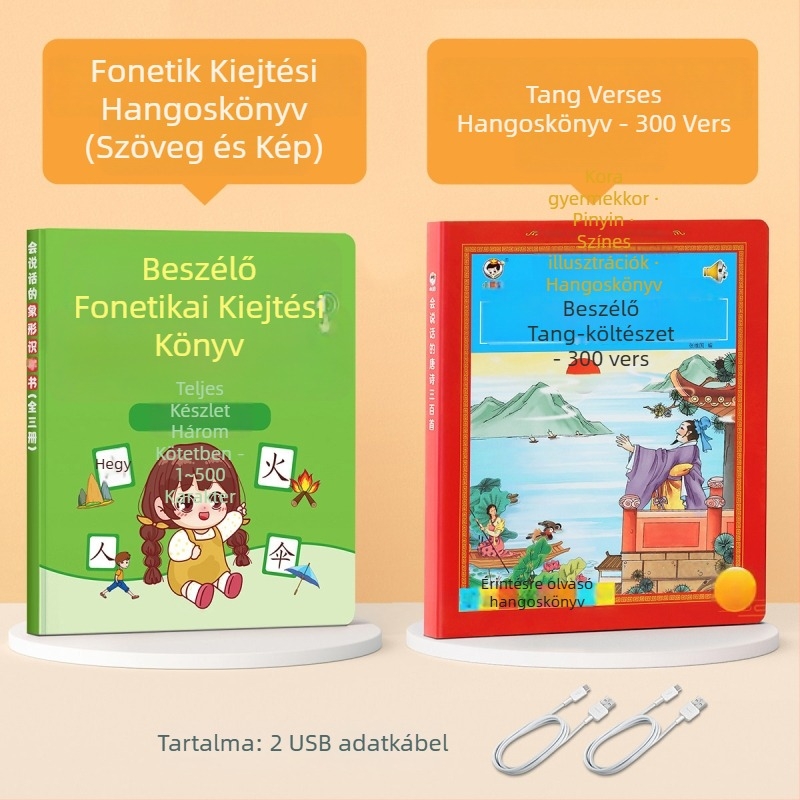 Óvoda olvasási királya: 3000 szavas tanulókészülék olvasó tollal és hangoskönyvvel gyermekeknek