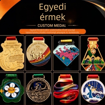 Személyre szabott fém érem maratonhoz gravírozással – emléktábla