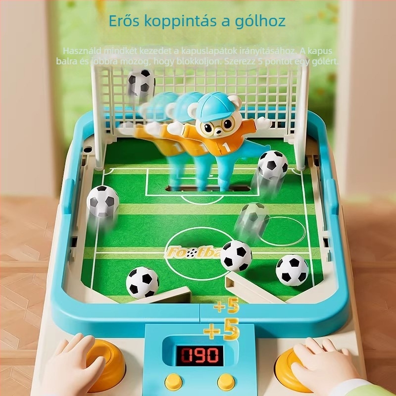 Gyerekek asztali foosball játék, oktató kétjátékos küzdelem, szülő-gyermek interakció, születésnapi ajándék