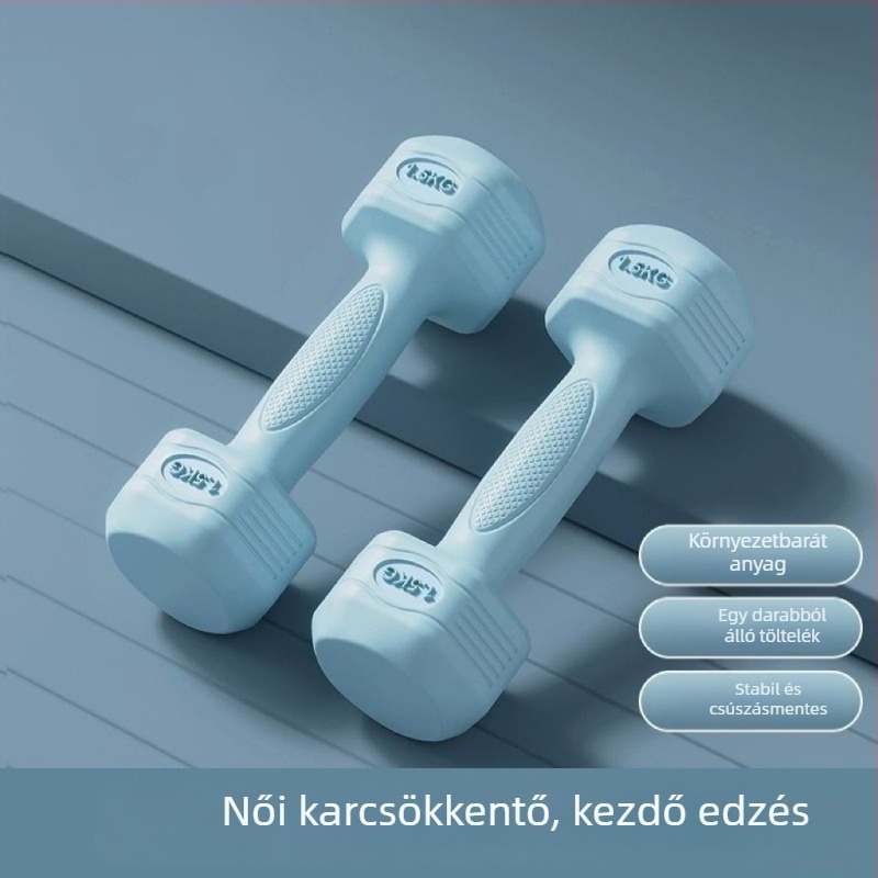 Női kézi súlyzók otthoni edzéshez, hasizom-tonus, rúd és kettlebell, 2 kg-os pár, gyerekeknek és tiniknek