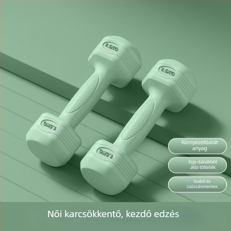 Női kézi súlyzók otthoni edzéshez, hasizom-tonus, rúd és kettlebell, 2 kg-os pár, gyerekeknek és tiniknek
