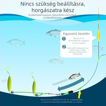 Ise-Ni horogkészlet kettős horogokkal és kettős úszókkal európai márnához – aljzati szerelék