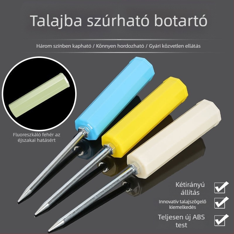 Fénnyel világító földi horgászbot tartó