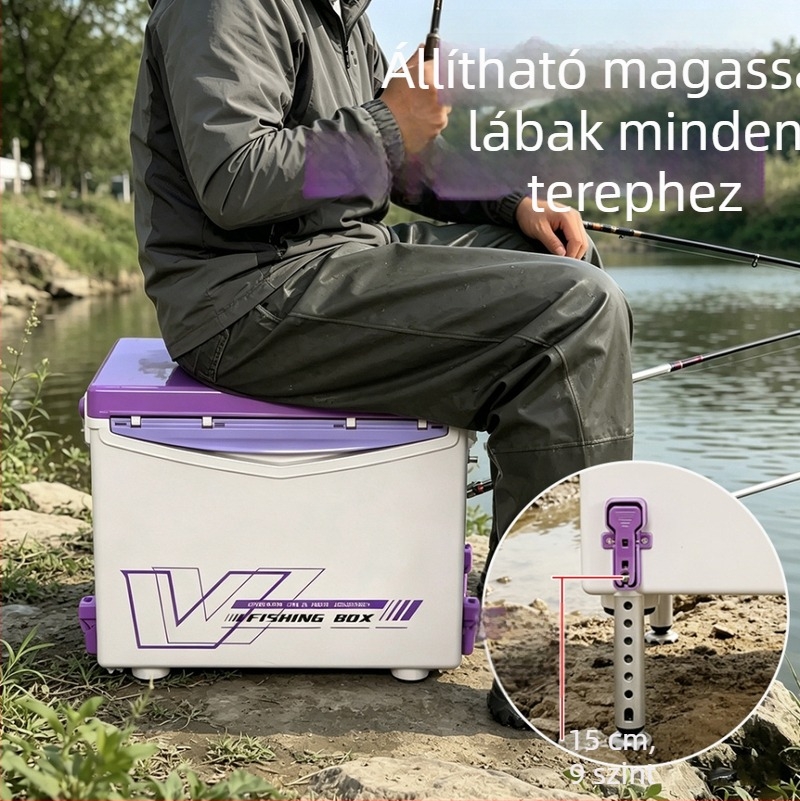 18L mini horgász doboz készlet négy lábú állítható tartóval