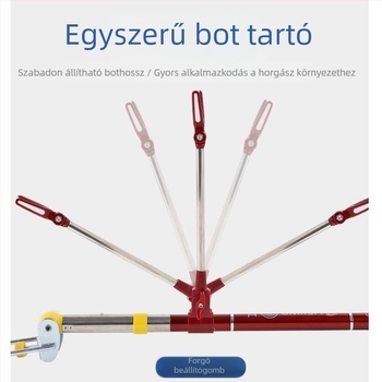 Ultra könnyű szénszálas tartó a földbe illeszkedő horgászkészlethez és székre, kétfunkciós teleszkópos rúd tartó