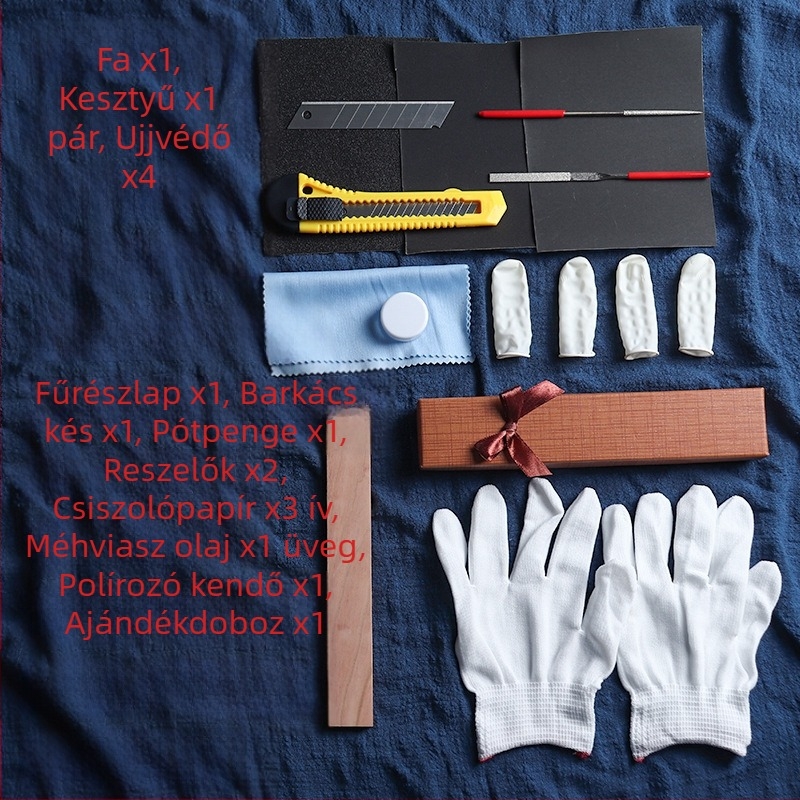 Barackfa hajcsat DIY kézműves készlet — faanyag, dekoratív nyersfa és tervek a fa- és gyökérfaragáshoz