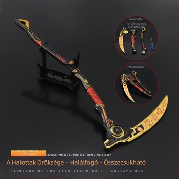 APEX Legends Revenant Death Grip Scythe Modell, Összecsukható és Szétszerelhető Ötvözet Játékfigura Kiegészítő