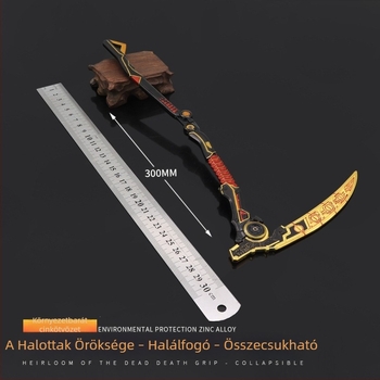 APEX Legends Revenant Death Grip Scythe Modell, Összecsukható és Szétszerelhető Ötvözet Játékfigura Kiegészítő