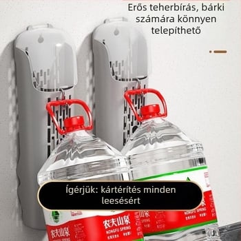 Műanyag evőpálcika tartó lefolyóval, falra szerelhető konyhai szervező fedéllel