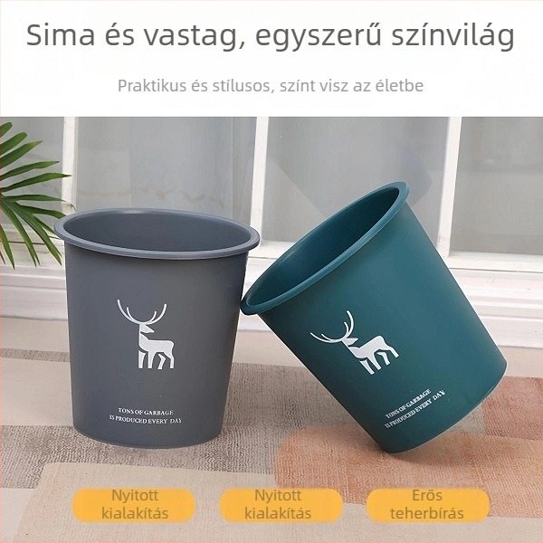 Fedő nélküli széles nyílású szemetes, véletlenszerű szín, 1 db