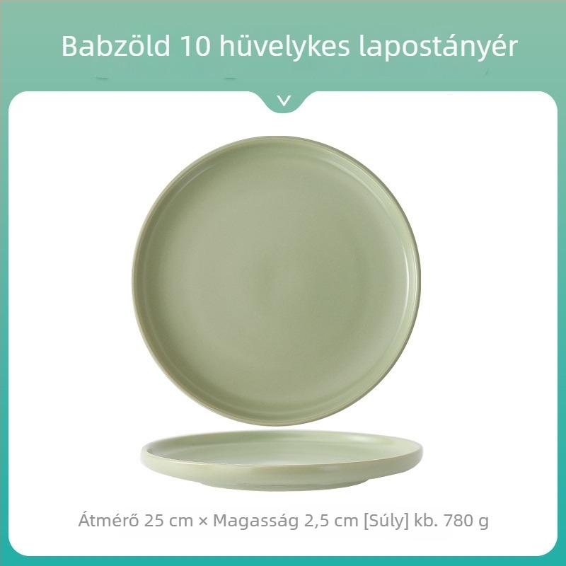 Nordic kerámia kerek lapos tányér Morandi minimalista stílusban mindennapi étkezésekhez – pizza, steak, tészta és desszert
