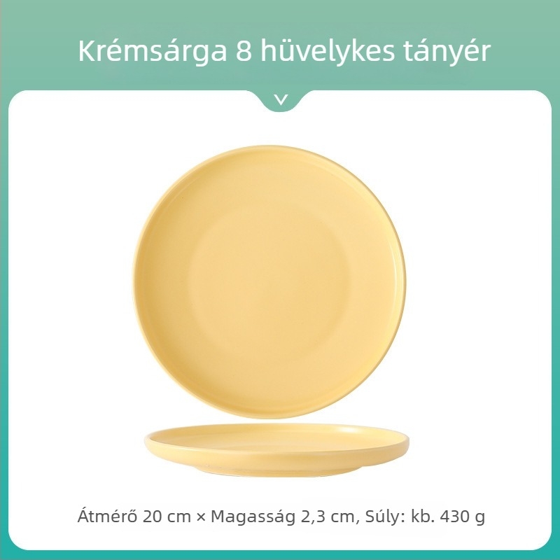 Nordic kerámia kerek lapos tányér Morandi minimalista stílusban mindennapi étkezésekhez – pizza, steak, tészta és desszert