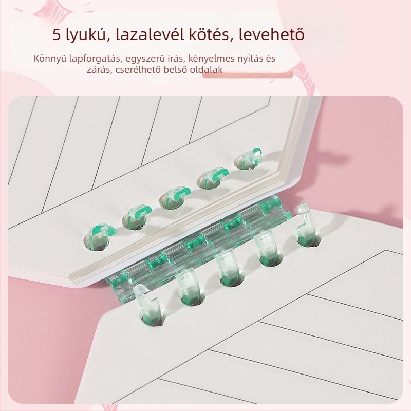 B5-ös méretű spirálfüzet levehető tervezővel és levehető lapokkal