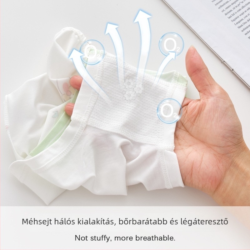 Lányoknak szóló Ice Silk alsónemű a növekedési szakaszban, nyári vékony fazon, középmagasságú derék, 3-8 év.