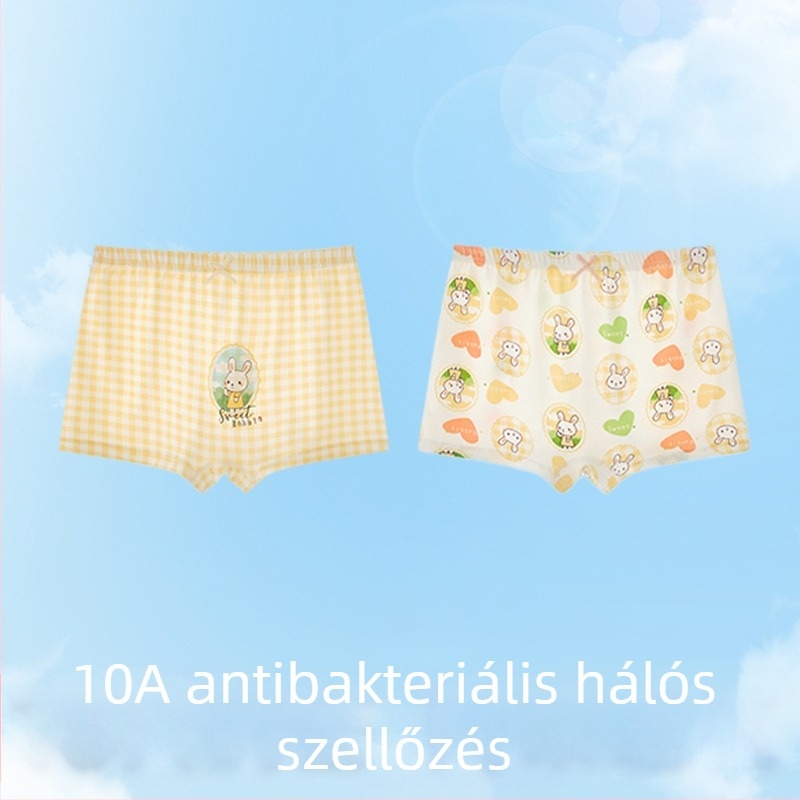 Lányoknak szóló Ice Silk alsónemű a növekedési szakaszban, nyári vékony fazon, középmagasságú derék, 3-8 év.