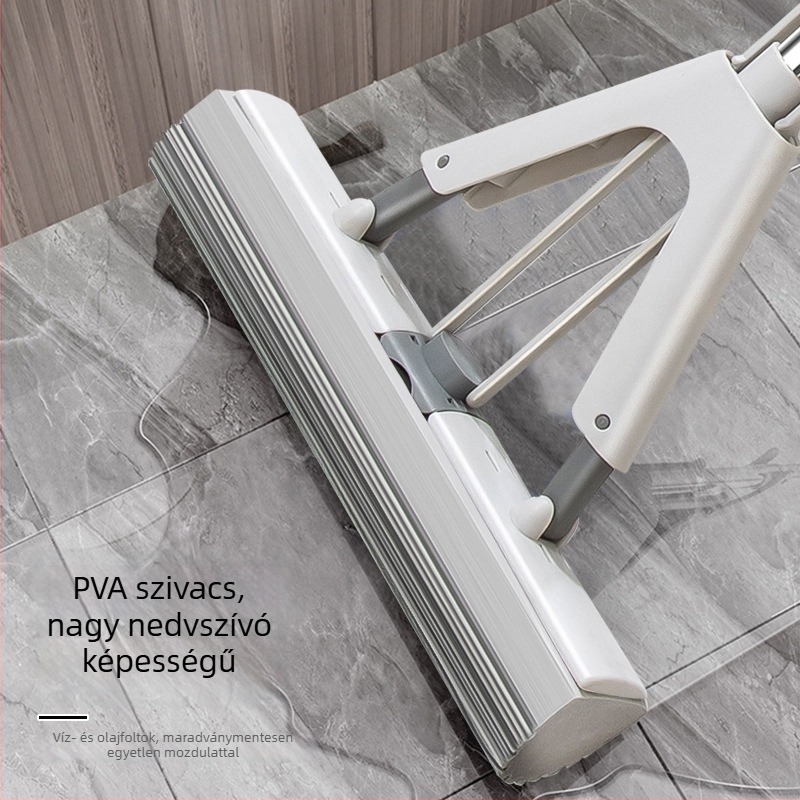 Műanyag pamut mop, kéz érintése nélkül, nagy méretű szivacsos mop otthoni tisztításhoz, nedvszívó