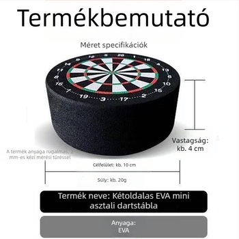Asztali mini darts tábla EVA-szivaccal — tartós cél és tároló tálca