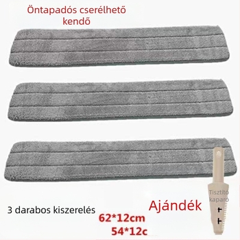 Megvastagodott lapos moprongy csere, öntapadós, meghosszabbított, univerzális