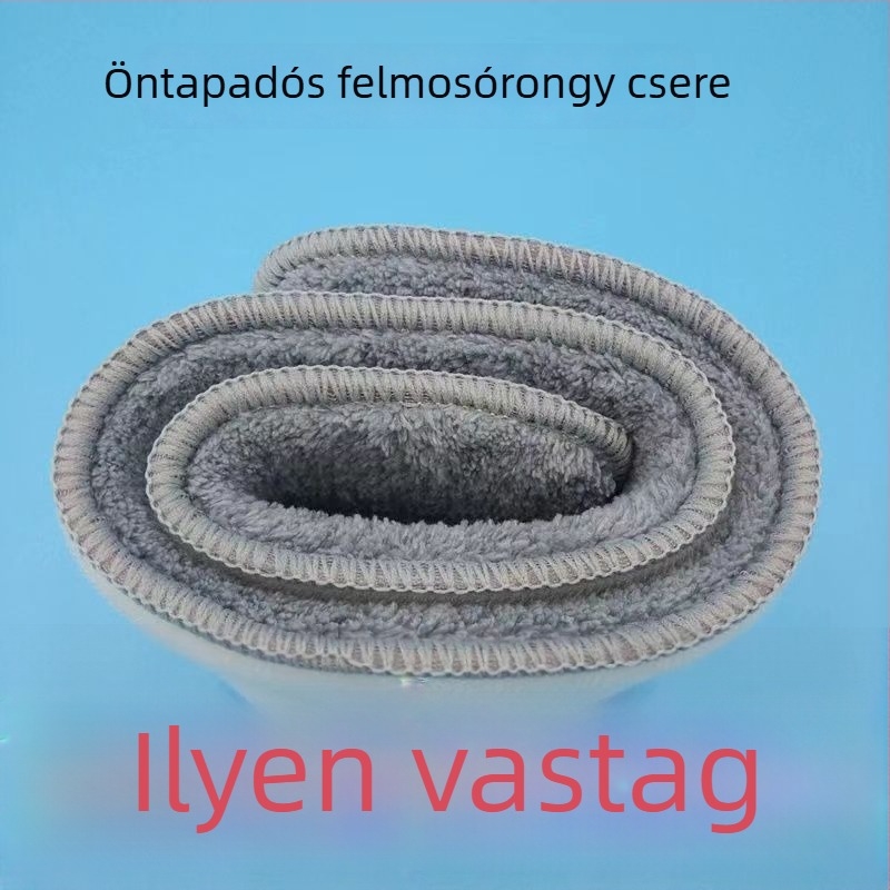 Megvastagodott lapos moprongy csere, öntapadós, meghosszabbított, univerzális