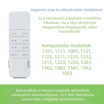 Haotaitai/Taitai Le Oupai automatikus emelésű okos elektromos ruhaszárító távirányítója, 4. és 5. generáció