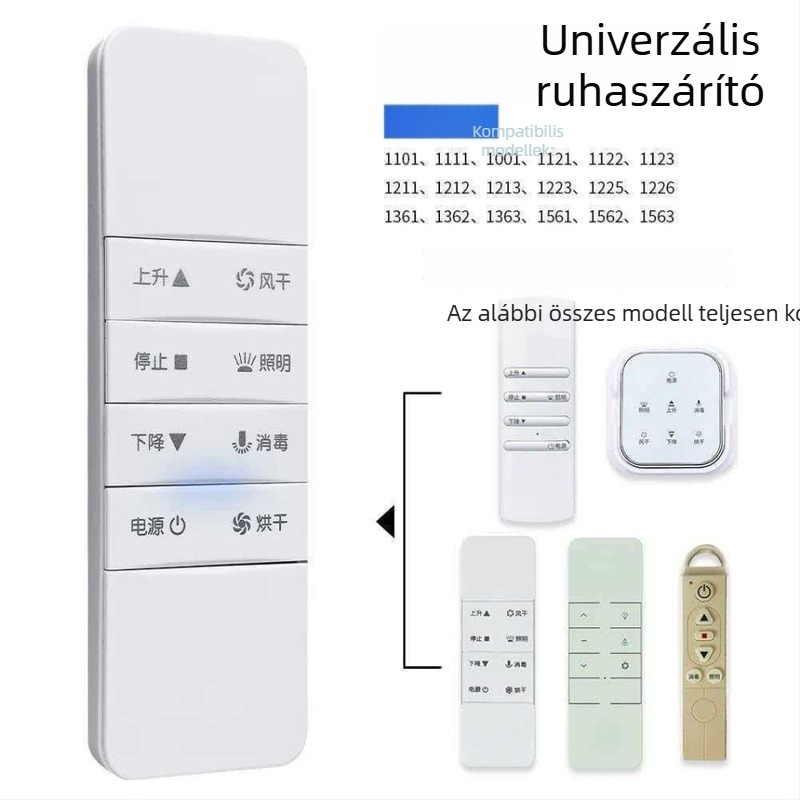 Haotaitai/Taitai Le Oupai automatikus emelésű okos elektromos ruhaszárító távirányítója, 4. és 5. generáció