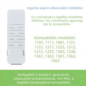 Távirányító automatikus emeléses intelligens elektromos ruhaszárítóra, generációk 2–4, kompatibilis Haotaitai, Taitaileou és Pai.