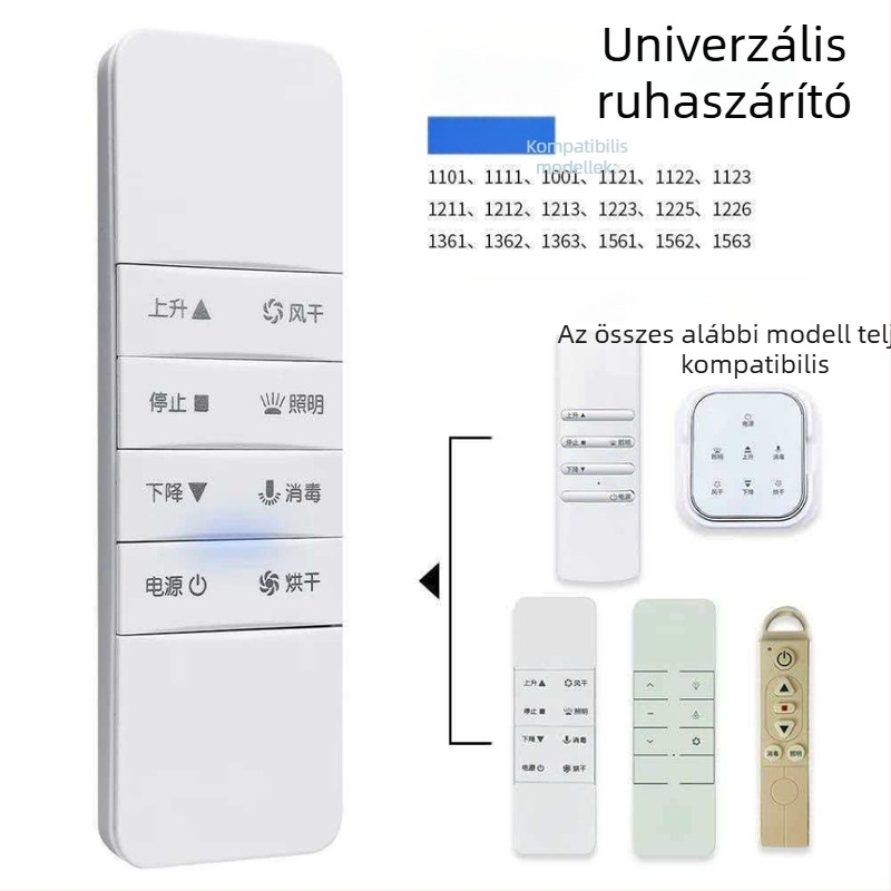 Távirányító automatikus emeléses intelligens elektromos ruhaszárítóra, generációk 2–4, kompatibilis Haotaitai, Taitaileou és Pai.