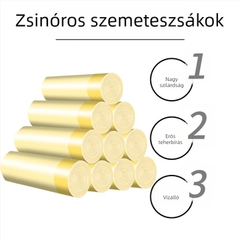 100 db háztartási szemeteszsák, húzózsinóros, nagy méret, extra vastag, konyhai hulladékhoz