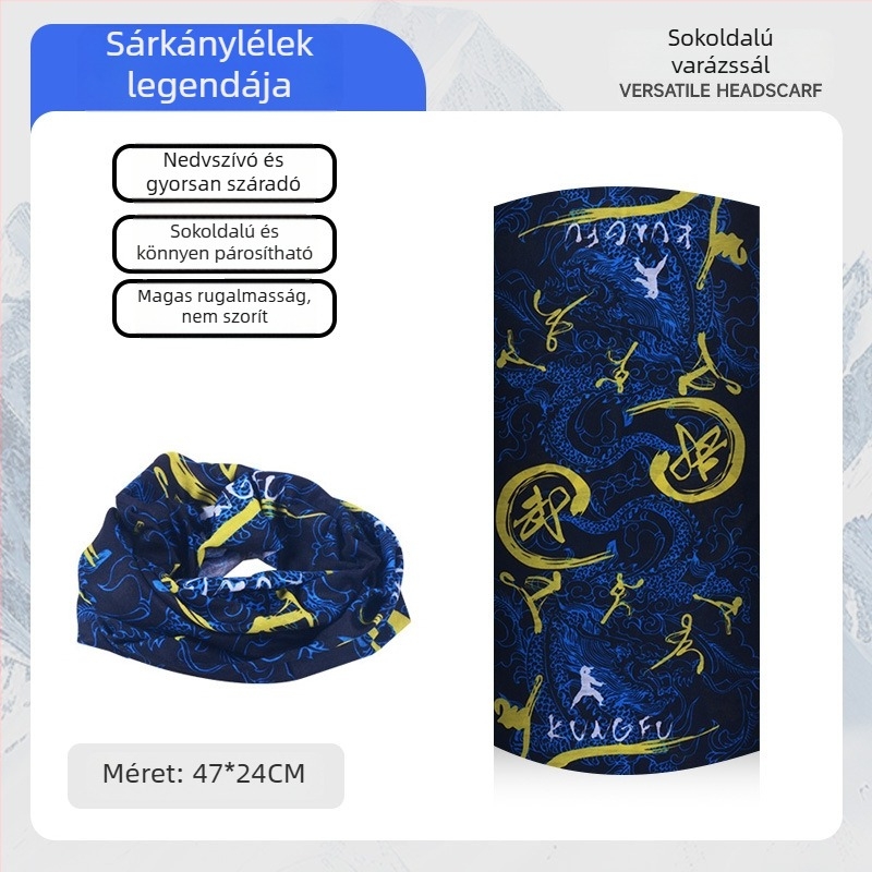 Magic kerékpáros fejkendő UV védelemmel, teljes arcmaszk, sokoldalú arcmaska, vékony Ice Silk sál a nyaknak, szabadtéri horgászathoz.