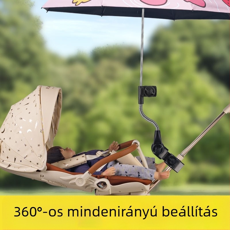 Babakocsira szerelhető napernyő tartó, kemping/autó napernyő állvány, horgásznapernyő klip