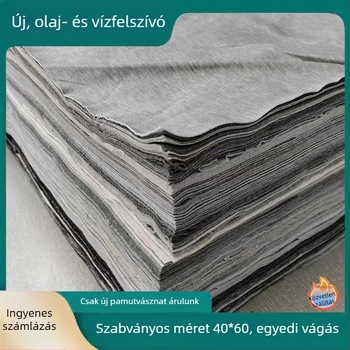 Sokszínű ipari törlőkendő pamutból, nedvesség- és olajfelszívó, nem szöszölő, nagy tisztító kendő