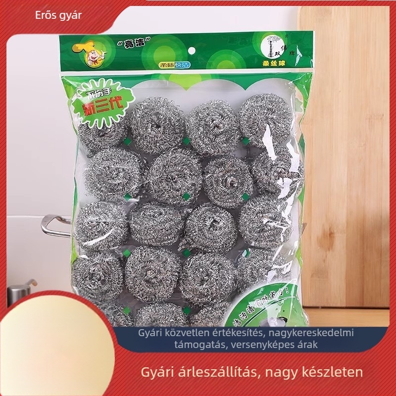 20 darab acélhuzal golyó konyhai tisztításra