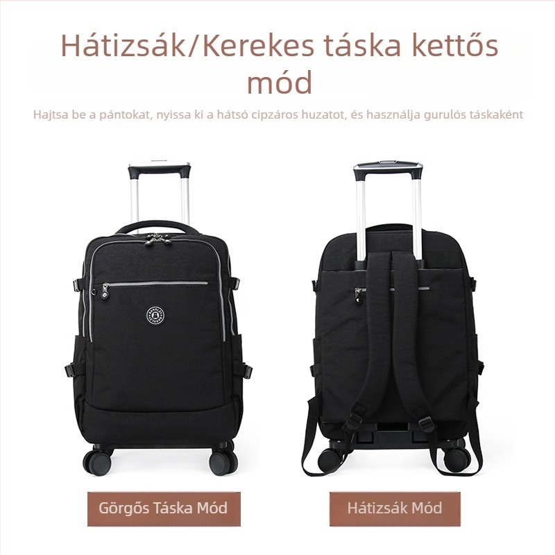 Univerzális kerekű utazótáska hátizsák, új modell, 20–35 L kapacitás, összecsukható, uniszex