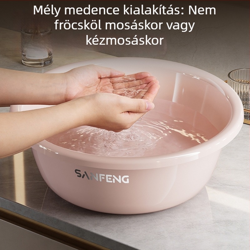 2026 új stílusú mosdómedencék három darabos készlete: nagy, közepes, kicsi – otthoni, babás és diákszállás használatra