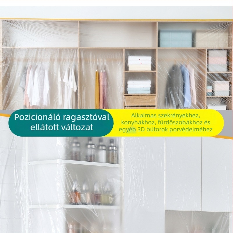 Biodegradálható porvédő takaró ágyhoz és bútorokhoz, egyszer használatos műanyag porfólia, otthoni porvédő
