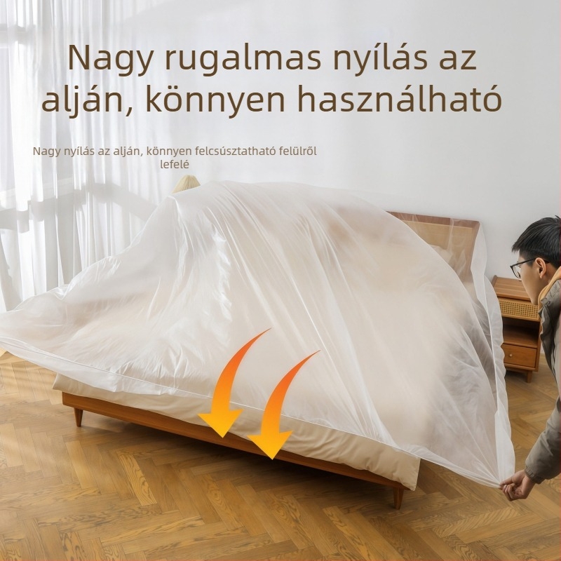 Porvédő kanapéágytakaró, teljes lefedés, rugalmas szegéllyel, nagy méretű bútorvédő