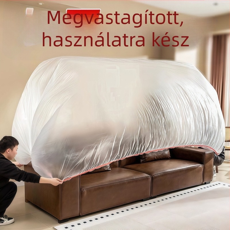 Porvédő kanapéágytakaró, teljes lefedés, rugalmas szegéllyel, nagy méretű bútorvédő