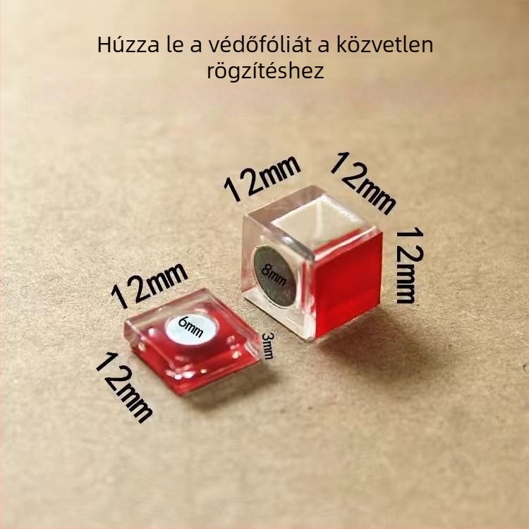 Átlátszó akril ajtókapocs mágneses vonzással és öntapadó kristály műanyag gyöngyökkel