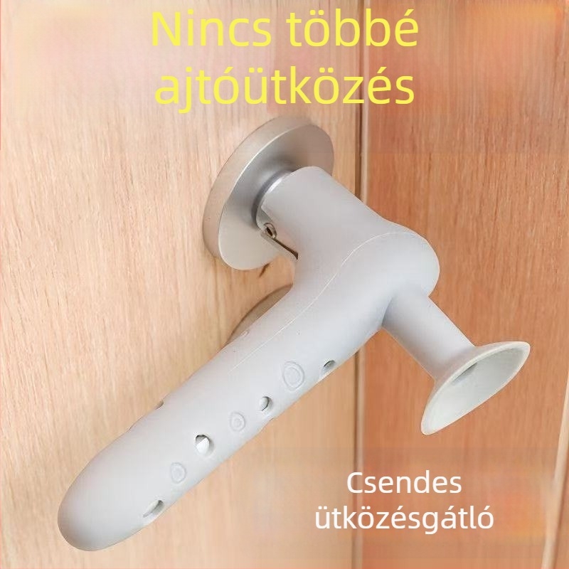 Szilikon ajtófogantyúvédő – ütésálló védőhüvely WC- és hálószobai ajtókhoz, antistatikus, vastagított